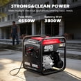 thumbnail image 6 of Gewna 4550W Portable Inverter Generator,Gas Powered Generator for Home Backup,Emergency,Camping,EPA Compliant,Red, 6 of 8