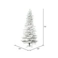thumbnail image 3 of Vickerman 6.5' Flocked White Slim Artificial Christmas Tree, Unlit, 3 of 5