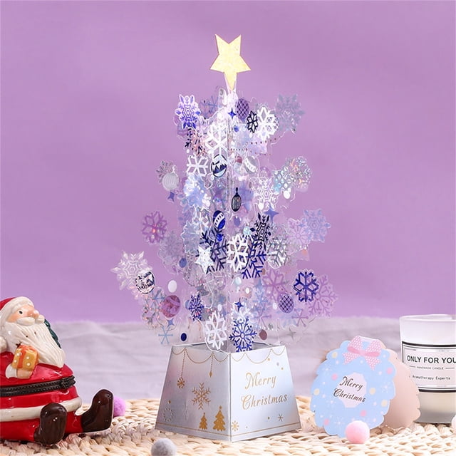 DPTALR Christmas Greeting Card Three-dimensional Gift Card Thank You Card