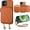Brown, variant on for  Crossbody Wallet Case Compatible with iPhone 12/12 Pro, RFID Blocking Protective Purse Case with Card Slots Holder Kickstand Wrist Strap Lanyard Zipper 6.1 Inch 5G (Brown)