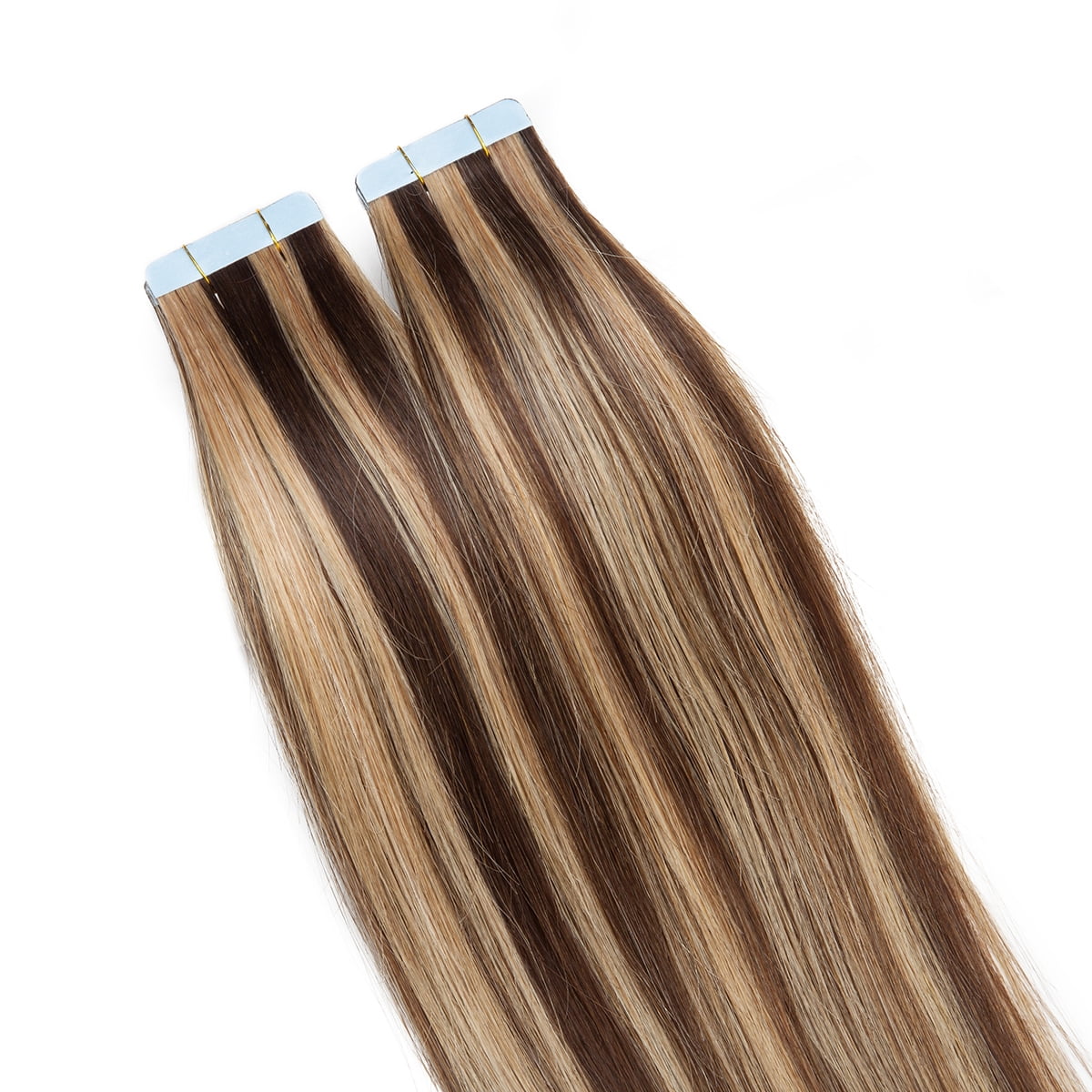 SEGO Tape in Hair Extensions 100% Real Remy Human Hair Long Straight Gold Hair Acessories Clearance