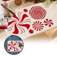 thumbnail image 2 of Red Christmas Candy Placemats White Cute Candy Canes Table Mat Linen Burlap Washable Double Heat Insulation for Dining Table Kitchen Table, 2 of 6