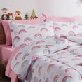 thumbnail image 3 of Sleep Zone Kids Bedding Comforter Set Full/Queen Size - Super Soft & Cute Printed 3-Piece Comforter Set All Seasons for Boys, Girls, Fade Resistant, Machine Washable, Rainbow, 3 of 5