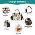 thumbnail image 3 of FORMRS Insulated Lunch Bag Unisex Large Capacity with Shoulder Strap, Beige Birds, 3 of 6