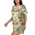 thumbnail image 2 of Picia Mushrooms Gnomes Pajamas Sets for Women Soft Short-Sleeved Pjs with Lounge Shorts Two Piece Sleepwear-Large, 2 of 9