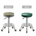 thumbnail image 5 of Fotbe Green And Gold Marble Stool Covers Round,Waterproof Round Bar Stool Covers Bar Chair Covers Washable Stool Cushion Slipcover for 12-14 Inch Chair-12 inch, 5 of 7