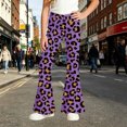 thumbnail image 6 of Kids Girls School Uniform Flare Pants Dress Bottoms Leopard Lightweight Kids Pants Girls Trousers 13-14T, 6 of 6