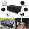 thumbnail image 6 of Seralis Outdoor Table Cover 90"x64"x28" Black Patio Furniture Set Cover Waterproof Rip-Resistant with Windproof Buckles, 6 of 10