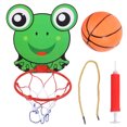 thumbnail image 1 of Shisuyan Mini Cartoon Basketball Rack Frog Head Shape Indoor Outdoor Play 1Set, 1 of 9
