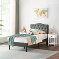 thumbnail image 2 of VECELO (Set of 3) Bedroom Set Upholstered Bed Frame and 2 Nightstand, 2 of 6