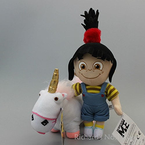 2 pcs/set Despicable ME Minions Girl Agnes & Unicorn Soft Plush Toys  Stuffed Animal Doll Kid Xmas Gift for Children 10 sets