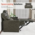 thumbnail image 5 of MCombo 62.6'' Zero Wall Hugger Power Loveseat Recliner Sofa with Console for RVs, Living Rooms, Battleship, 5 of 12