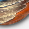 thumbnail image 3 of Designart 'Sunrise Glow On The Sea Waves III' Nautical & Coastal Circle Metal Wall Art 29x29 - Disc of 29, 3 of 5