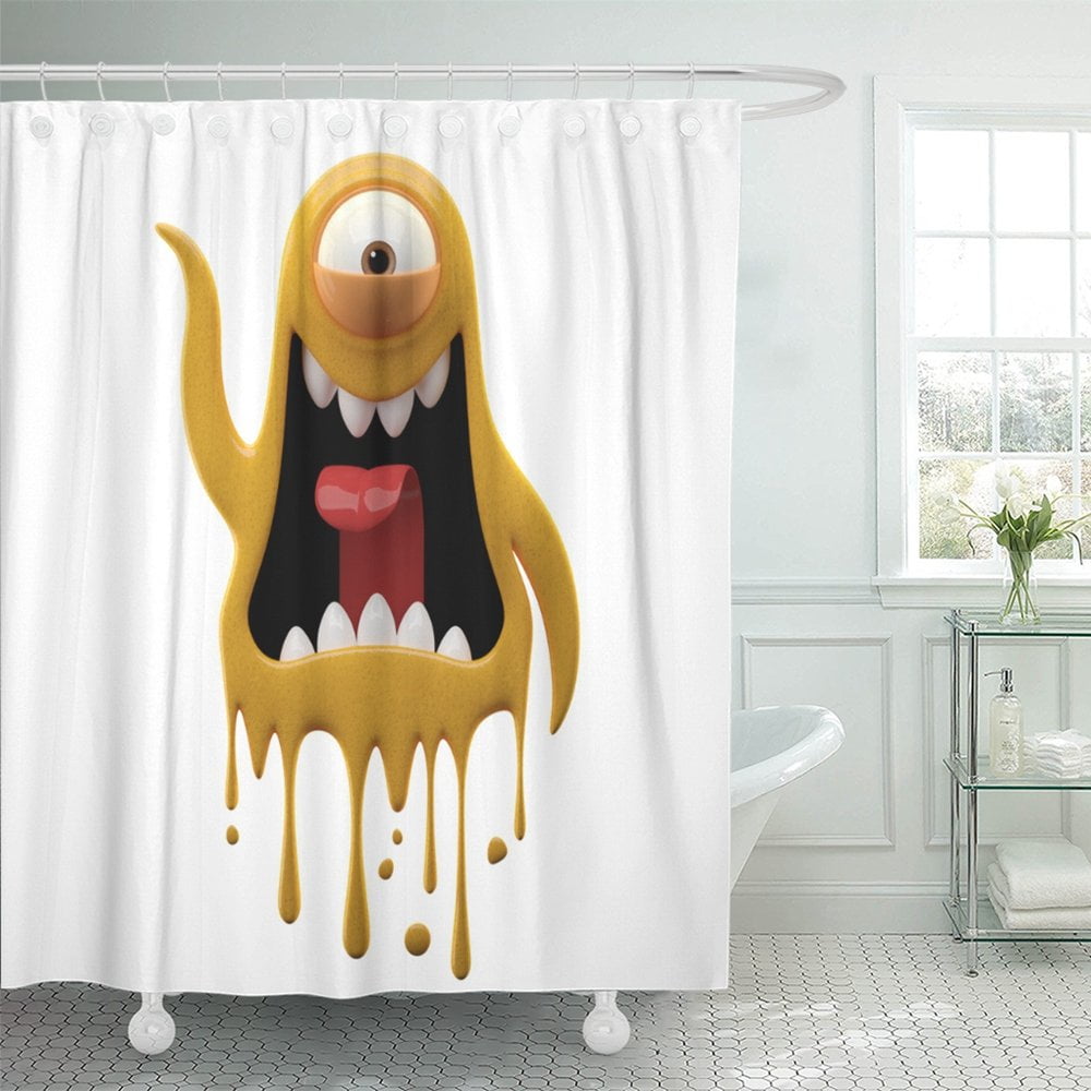 KSADK Colorful Abstract 3D Object Monster Funny Cartoon White Bacteria