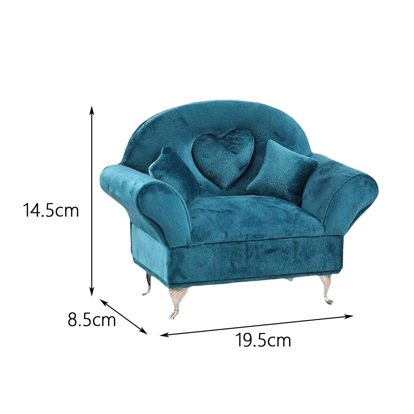2 Pieces Sofa Bed Jewelry Box 12inch Dolls Accessories 1/6 Sofa Cushions for Bedside Table Decoration