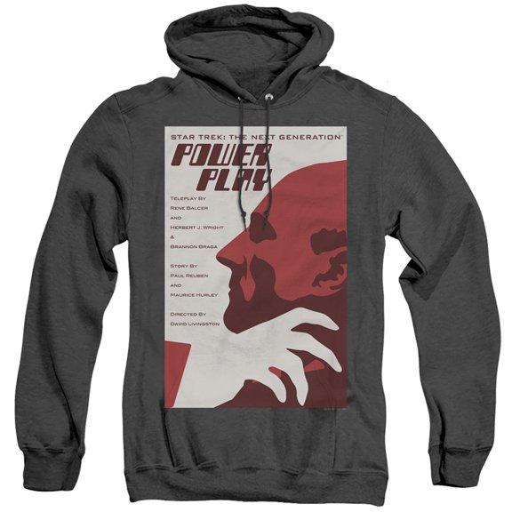 Star Trek Tng Season 5 Episode 15 Adult Heather Hoodie Sweatshirt Black