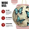 thumbnail image 3 of Beautiful Blue Butterflies Flying In The Forest - Christmas Ornament Xmas Keepsake Ceramic Ornaments Holiday Decorations for Tree Christmas Gift Ideas 2.95in, 3 of 6