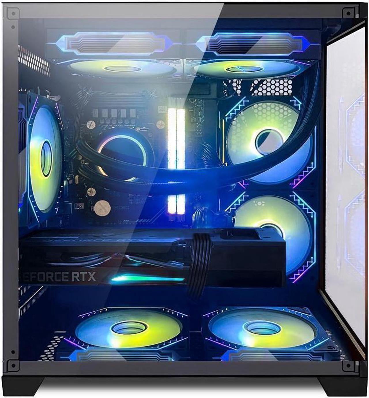 Hoengager Gaming PC -Intel Core i5-13400F up to 4.6 GHz- GeForce RTX 3050 6GB- 16GB DDR4 3200MHz -1TB PCIe SSD- RGB FANS- Windows 11 Prebuilt PC-Black