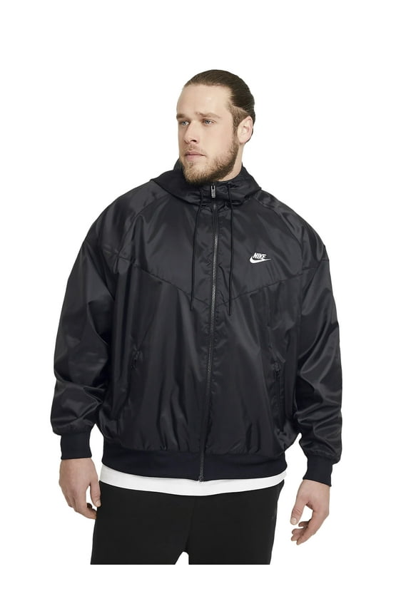 Men's Nike Black Sportswear Windrunner Hooded Jacket - M