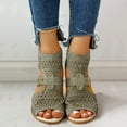 thumbnail image 5 of ZTTD Women's Ladies Fashion Vintage Outdoor Hollow Out Zip Up Sandals Shoes Gold, 5 of 7
