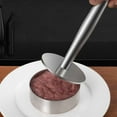thumbnail image 6 of Stainless Steel Burger Patty Maker Non Stick Kitchen Tool For Homemade Hamburgers BBQ Grill Accessories, 6 of 9
