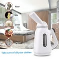 thumbnail image 1 of Vaporizador para ropa portátil para viajes, hogar, cortinas, elimina arrugas con tanque de agua de 150 ml, calentamiento rápido, 2 limpiadores de vapor ajustables, máquina de planchado de mano, enchuf yeacher Enchufe de EE. UU., 1 of 6