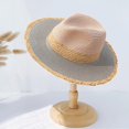 thumbnail image 4 of estilo retro Verano de Panamá Regalo Playa Sombrilla para mujer Rosa Zulema Sombrero de paja de ala ancha, 4 of 8