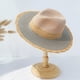thumbnail image 4 of Sombrero de paja estilo Retro verano ala ancha para Niñas Sunnimix color rosa, 4 of 8