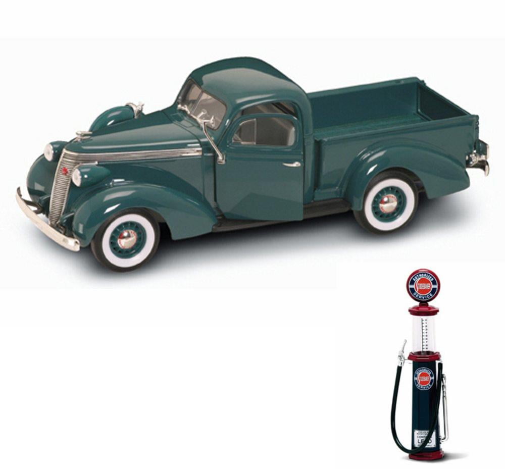Diecast Car Gas Pump Package 1937 Studebaker Coupe Express Pick Up Green Yatming 92458 1 18 Scale Diecast Model Toy Car W Gas Pump Walmart Com Walmart Com