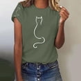 thumbnail image 1 of YLHFASHION Hauts pour Femmes Mode Manches 3/4 Col Rond Chemises Décontractées Tendance Blouses Imprimées Plissées devant T-Shirts Femmes Liquidation T-shirt Manches Courtes pour Femmes, 1 of 5