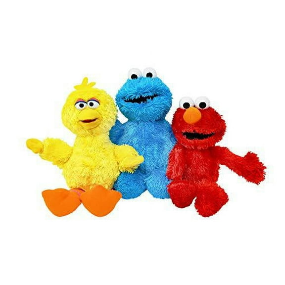 Best sesame street mini plush set elmo, cookie monster, big bird doll  (trio)