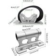 thumbnail image 2 of Bike Fork Mount and Rear Wheel Holder Kit, Aluminium Alloy Quick Release Fork Mount Bike Rack for Car Truck SUV Transport Storage(Silver), 2 of 6