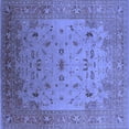 thumbnail image 1 of Ahgly Company Indoor Square Oriental Blue Traditional Area Rugs, 3' Square, 1 of 4