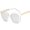 Transparent white, variant on Vintage Unisex Sunglasses Non Polarized Lenses Plastic Frame Bright Black Gray New UV Protection Women And Men