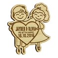 thumbnail image 2 of 40 Save The Date Wooden Magnet Custom Engraved Wooden Magnet Rustic Wedding Announcements Idea, 2 of 3