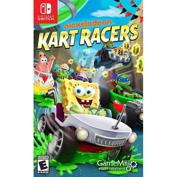 Nickelodeon Kart Racers - Nintendo Switch, Choose from 12 of the most iconic nickelodeon characters from SpongeBob, tmnt, hey Arnold, rugrats and more! By Brand Game Mill