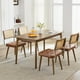 thumbnail image 4 of Yeshouse Sillas de comedor de ratán de mediados de siglo, sillas auxiliares de cocina bohemias modernas, tapizadas y sin brazos, con estructura de metal y patas de madera, para restaurantes y hogares, 4 of 8
