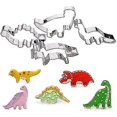 thumbnail image 4 of Molde De Dinosaurio, Molde Cortador De Galletas De 6 Piezas Cortador De Galletas De Pastelería Mannell Molde De Galletas Sándwich Decoración De Dinosaurios, 4 of 5