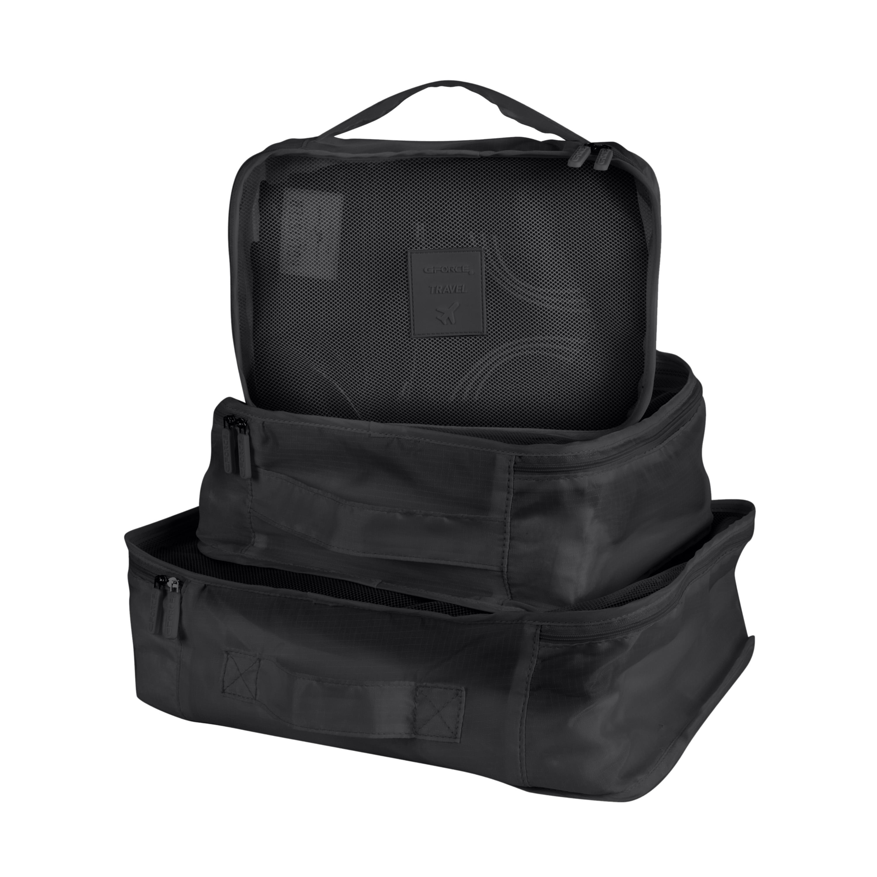 G-Force 6 Piece Ultimate Polyester Traveling Set in Black