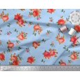 thumbnail image 2 of Soimoi Rayon Fabric Check,Leaves & Rose Flower Fabric Prints by Yard 42 Inch Wide, 2 of 3