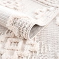 thumbnail image 6 of BoutiqueRugs Rosales Farmhouse High Low Textured Shag Area Rug - Boho Moroccan Geometric Carpet for Living Room, Bedroom - Cream - 7'10" x 10' (8x10), 6 of 19