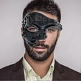 thumbnail image 2 of Cyberpunk mask Steampunk Metal Cyborg Venetian Mask, Masquerade Mask For Halloween Decoration Costume, 2 of 5