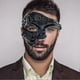 thumbnail image 2 of Cyberpunk mask Steampunk Metal Cyborg Venetian Mask, Masquerade Mask For Halloween Decoration Costume, 2 of 5