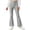 Gray, variant on Bixock Toddler Girls Leggings High Waist Flare Pants Kids Trousers Elastic Waist Solid Color Fleece Lined Side Pocket Slim Fall Winter Sport Casual Wear Size 14-15Years
