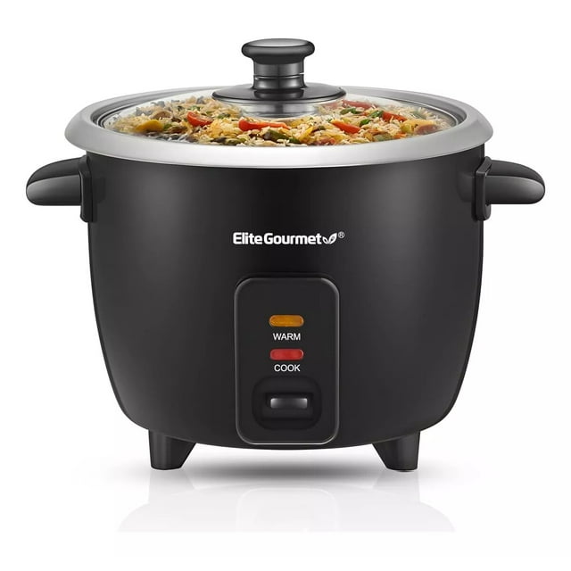 Arrocera Eléctrica 6 Tazas Elite Gourmet Acero Inoxidable
