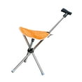 thumbnail image 1 of Bastón De Trekking Con Asiento, Plegable Y Portátil, Ideal Para Playa, Senderismo, Camping, Color Naranja., 1 of 8