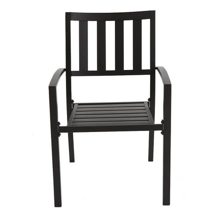 Hampton Bay Mix And Match Brown Slat Outdoor Dining Chair 2 Pack