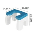 thumbnail image 4 of Taburete de inodoro en cuclillas, taburete de baño, práctico, multifuncional, portátil Azul blanco, 4 of 4