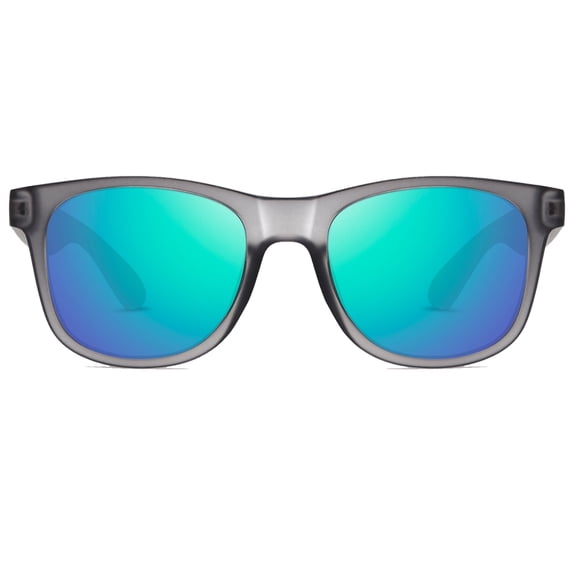 KANASTAL Polarized Sunglasses for Men, Lightweight Women Sun Glasses with UV Protection for Driving Fishing Golf Mirrored Blue Lens Grey Frame