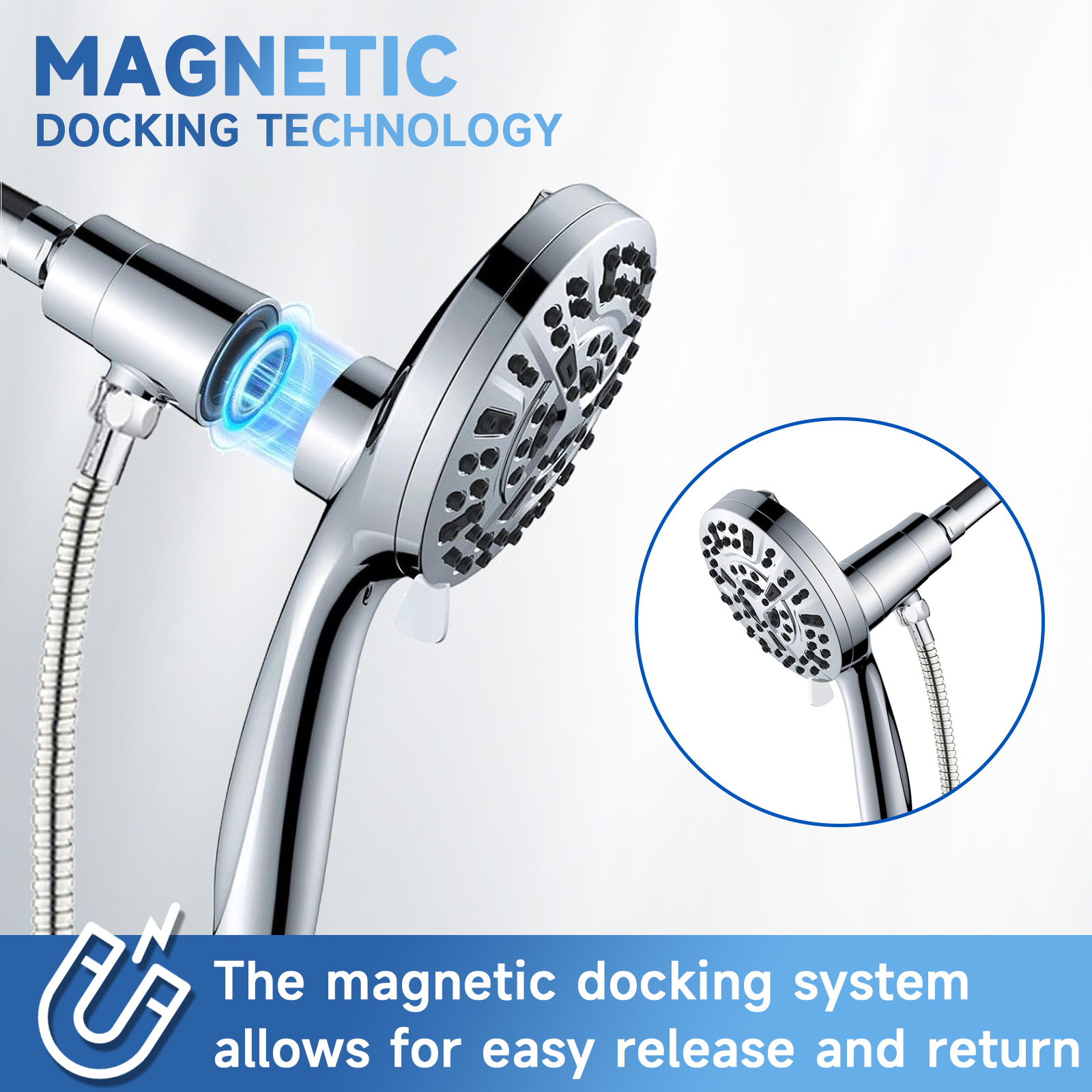 Aonhom Filtered Shower Head Combo, 10 Spray Modes, Chrome photo 4